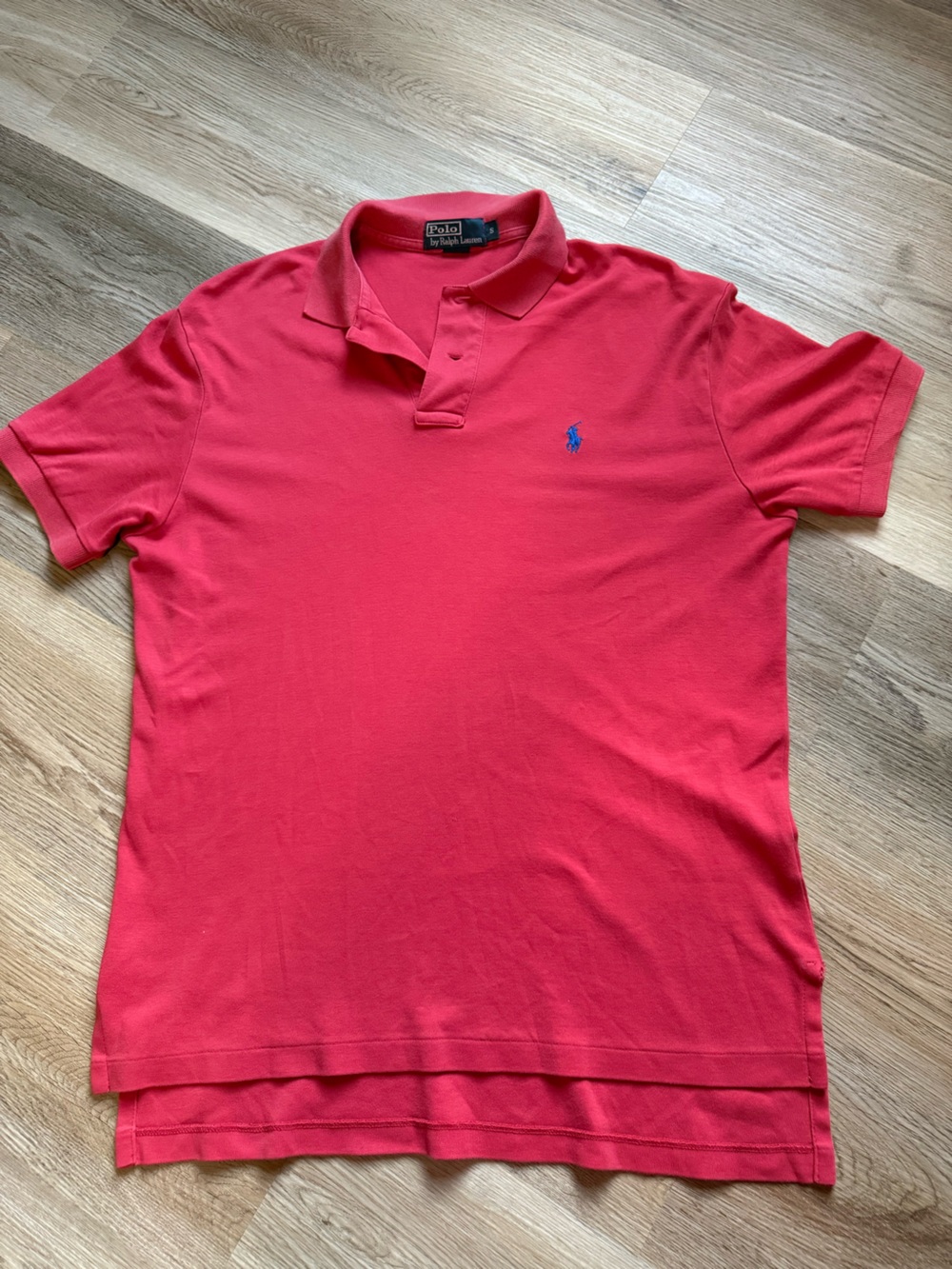 Men's Red Polo Shirt with Embroidered Logo